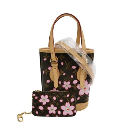 Louis Vuitton x TM Bucket Nano Vachetta Leather Printed Shoulder & Crossbody Bag (Microchip)