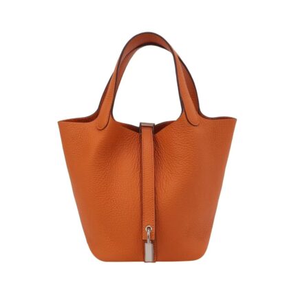 Hermes Picotin Lock 18 in orange Togo Leather